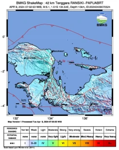 Manokwari Selatan Diguncang Gempa Magnitudo 6.1